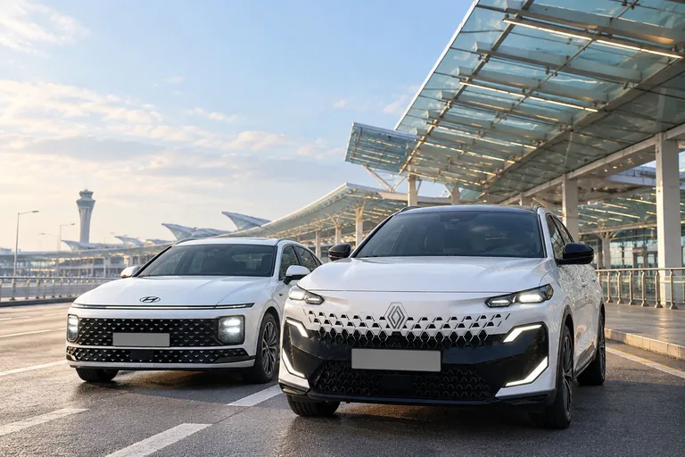 인천공항 앞의 세단과 SUV 참고 사진